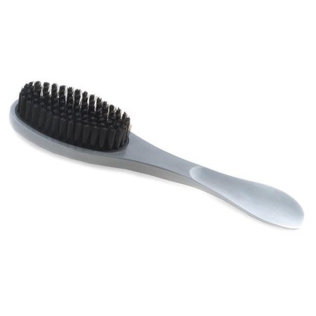 BEY BERK INTERNATIONAL Bey-Berk International BB688 Brushed Aluminum Clothes & Lint Brush with Shoe Horn; Silver BB688